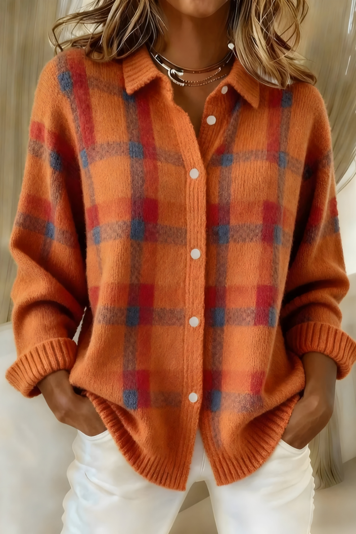 Aiza - Soft Check Cardigan