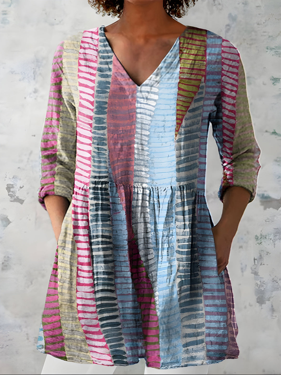 Sophie | Long Blouse with V-Neck