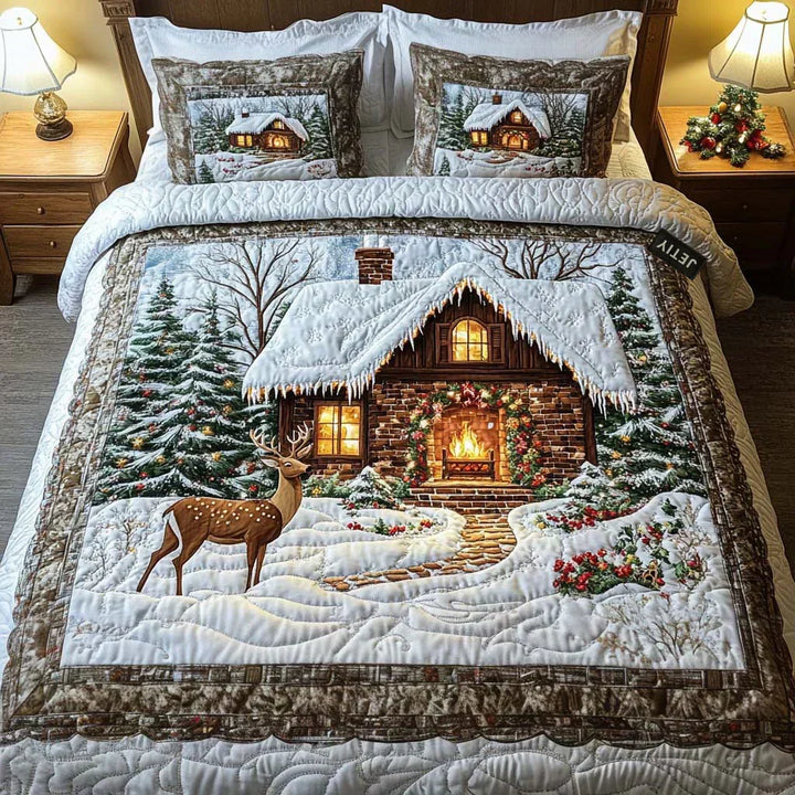 3-Piece Quilt Set - Cosy Cabin