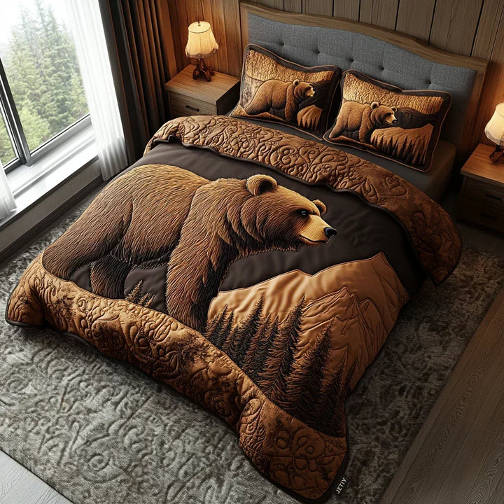 3-Piece Quilt Set - Forest Animals