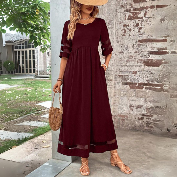 Aubrey™ – Flattering Tummy-Smoothing Midi Dress