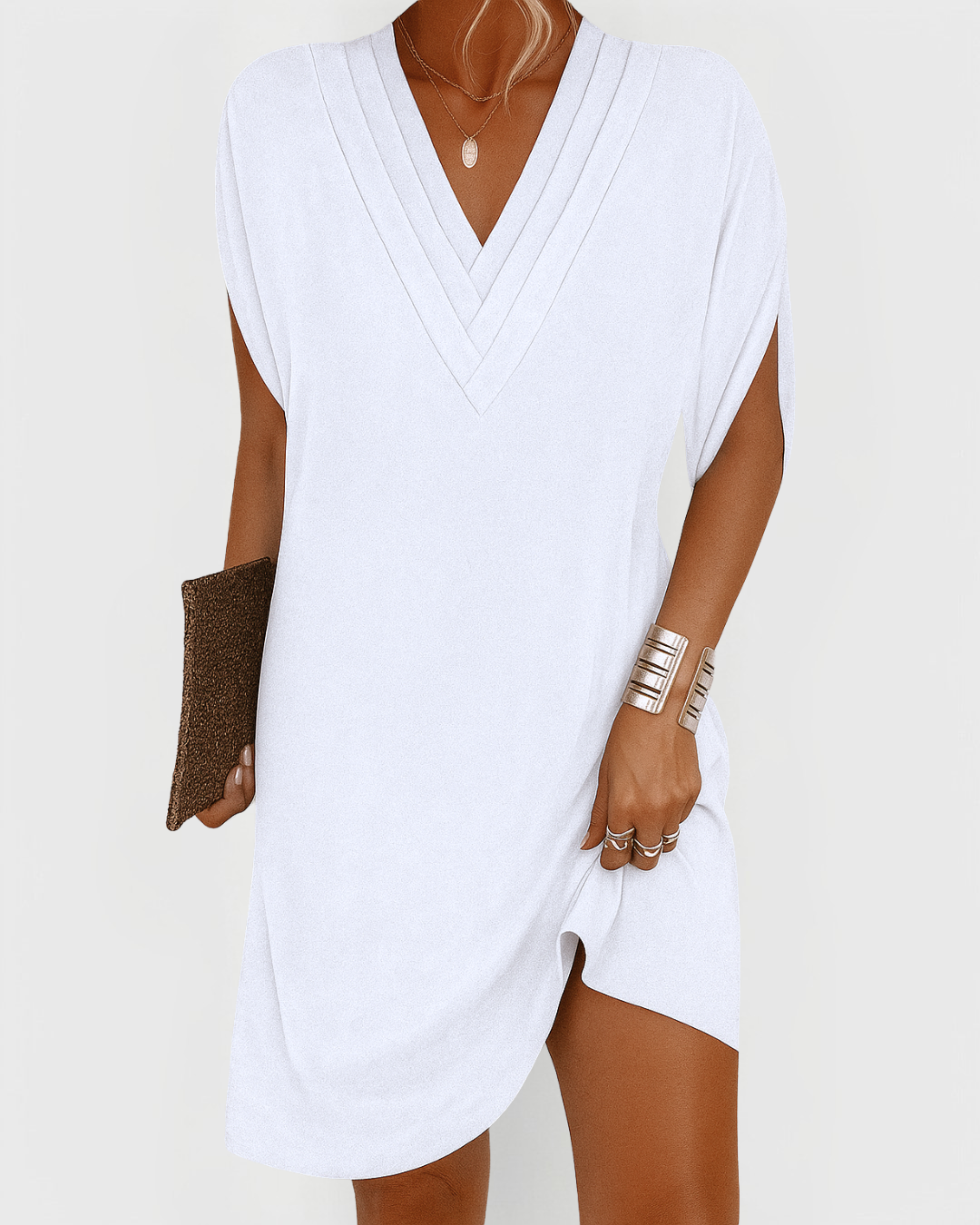 Rachel™ | V-Neck Casual Mini Dress