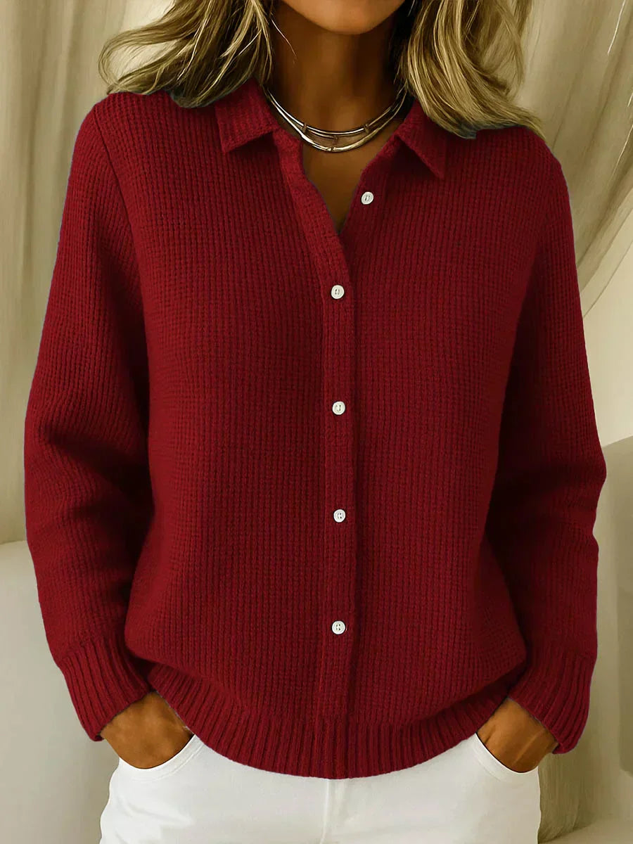 Katrina | Textured Knit Button Cardigan