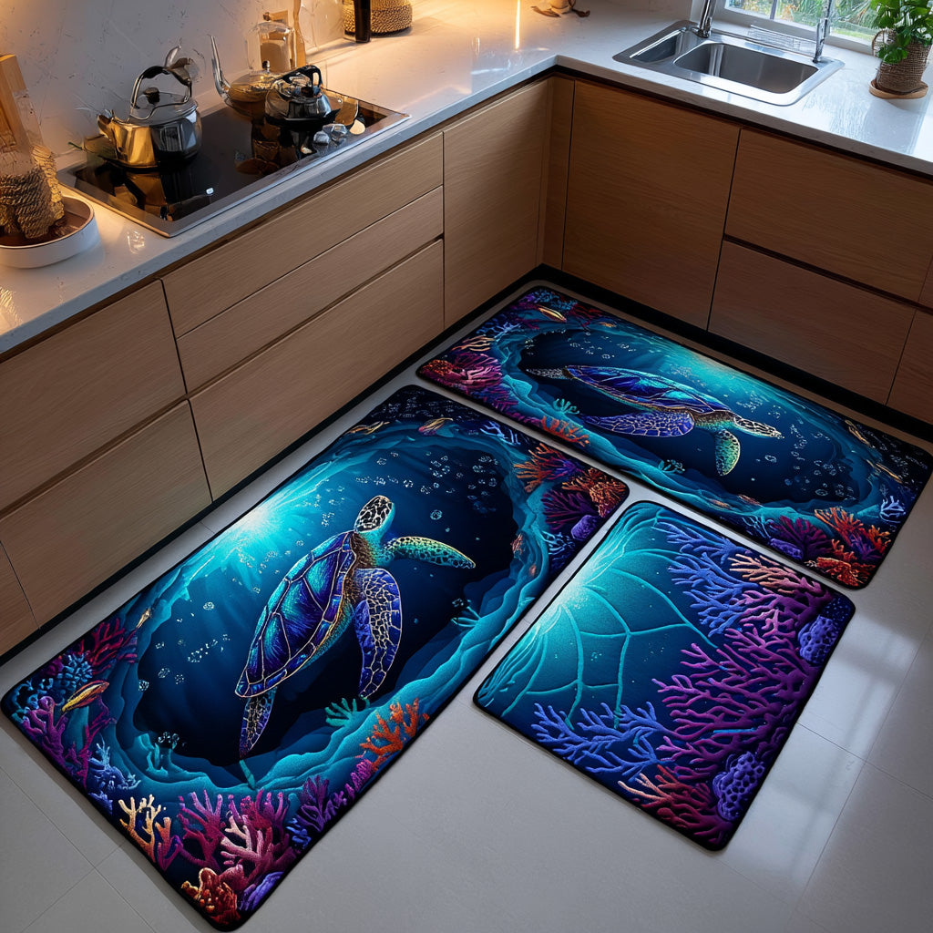 Aurora – Keukenmatten (2-delige set) – Koraalrif