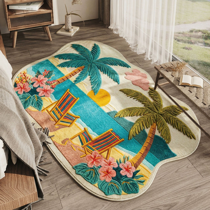 Imogen - Shaped Rug - Palm Leaf