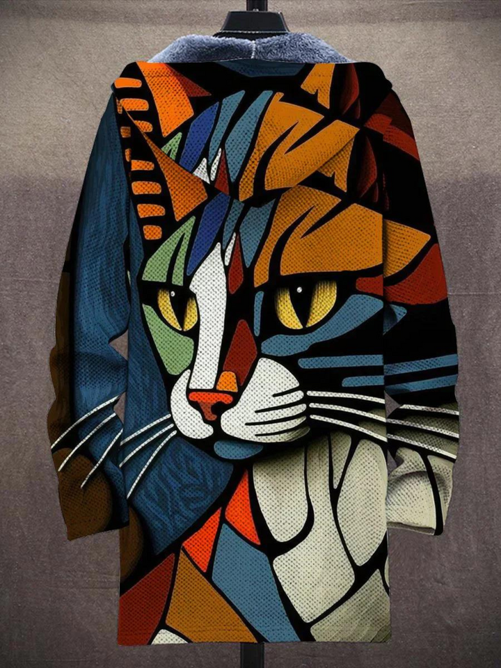 Sarah - Luxurious, artistically inspired zip-up hoodie