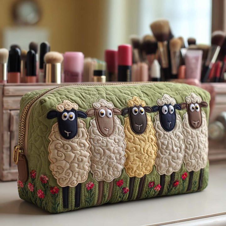 Kendall – Gewatteerde toilettas met schapen