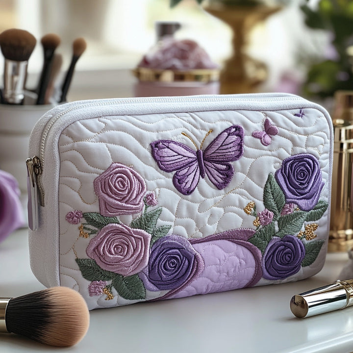 Kinsley – Gewatteerde toilettas – Elegant paars