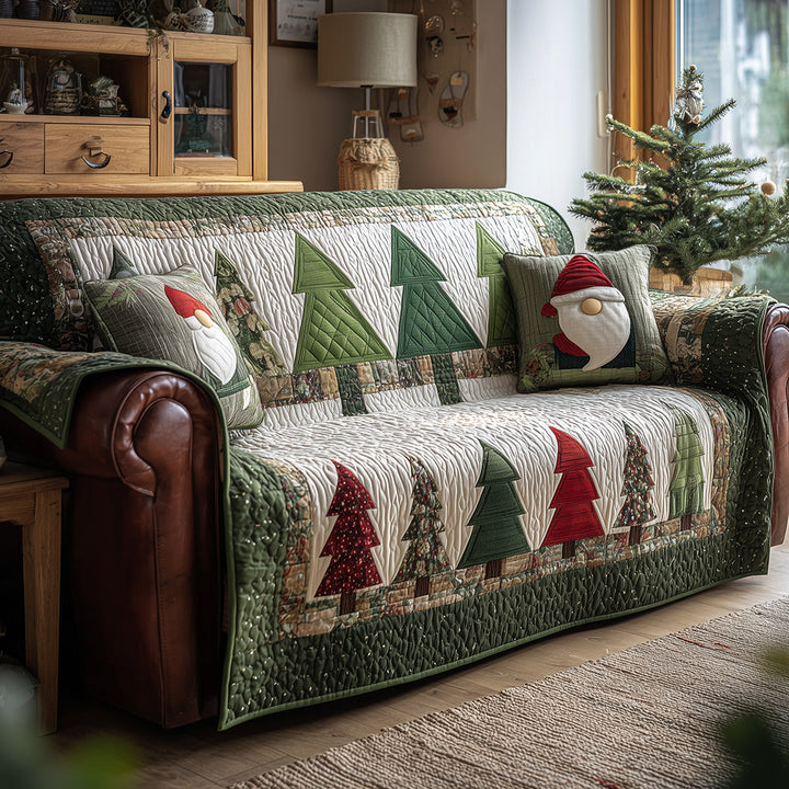 Ingrid | Dennenbomen d winter – Handgemaakte bankhoes