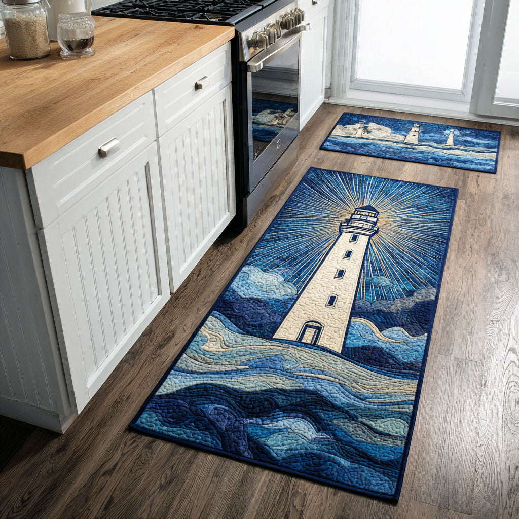 Leila – Keukenmatten (2-delige set) – Vuurtoren in ochtendlicht
