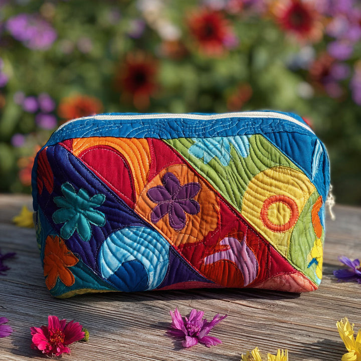 Leslie – Gewatteerde toilettas met kosmische print