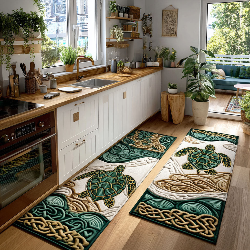 Lily – Keukenmatten (2-delige set) – Koraalrif