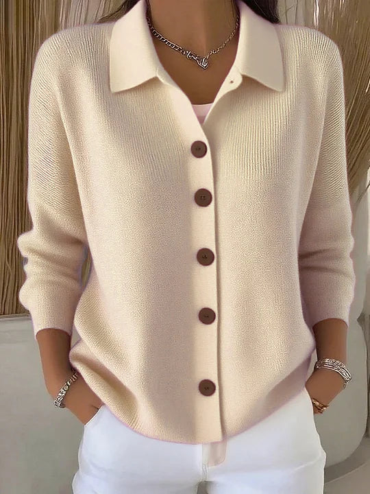 Melanie | Button-Up Knit Cardigan with Collar