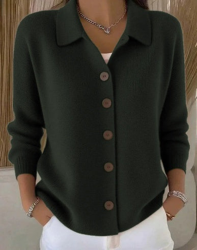 Melanie | Button-Up Knit Cardigan with Collar
