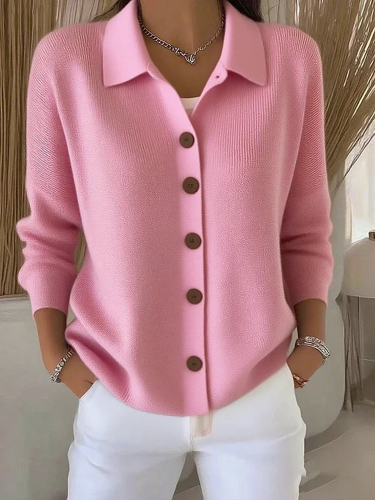 Melanie | Button-Up Knit Cardigan with Collar