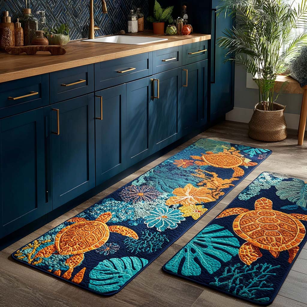 Maritza – Keukenmatten (2-delige set) – Onderwaterwereld