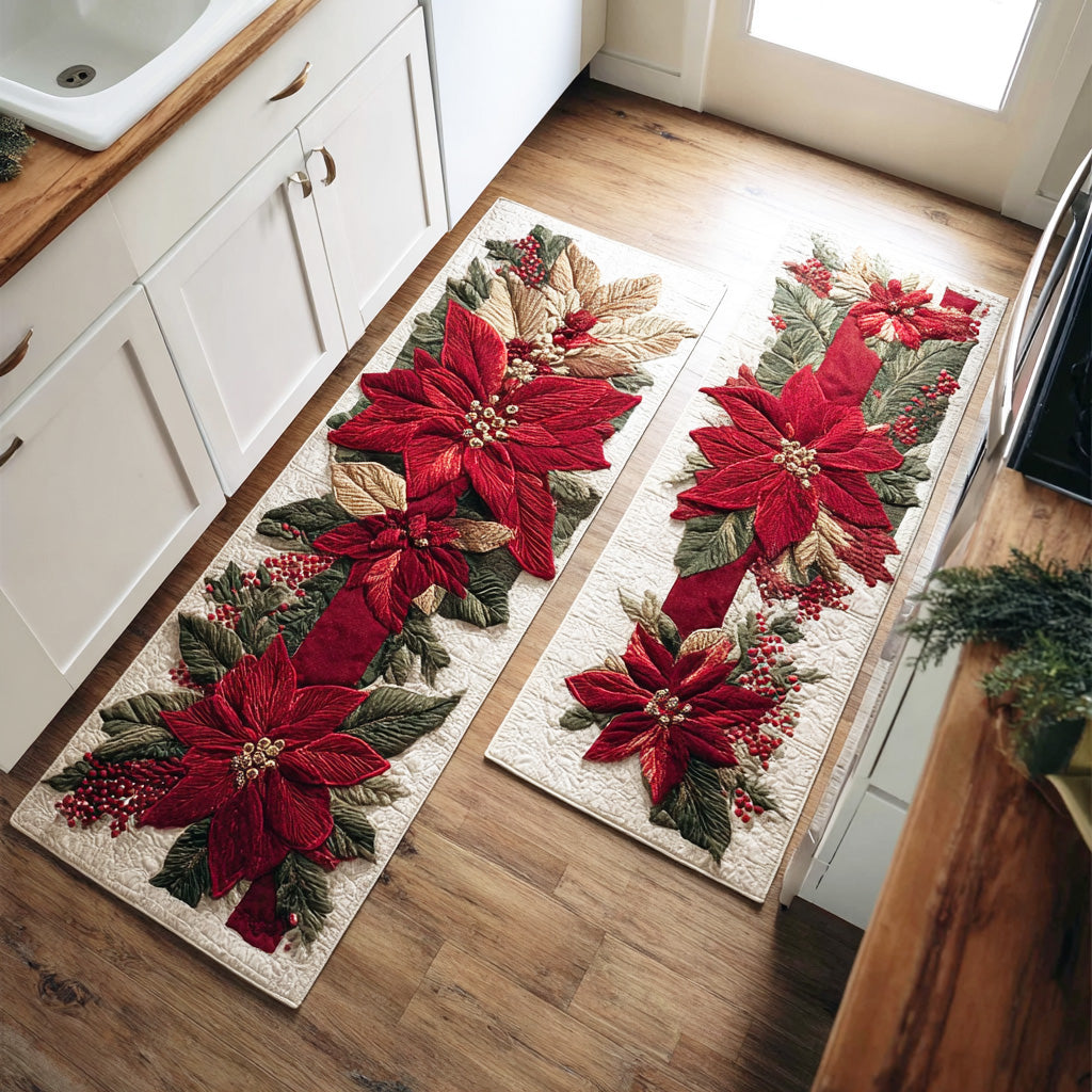 Myla – Keukenmatten (2-delige set) – Rode kerstster