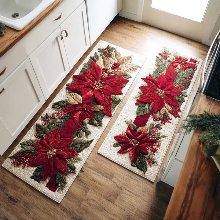 Myla – Keukenmatten (2-delige set) – Rode kerstster