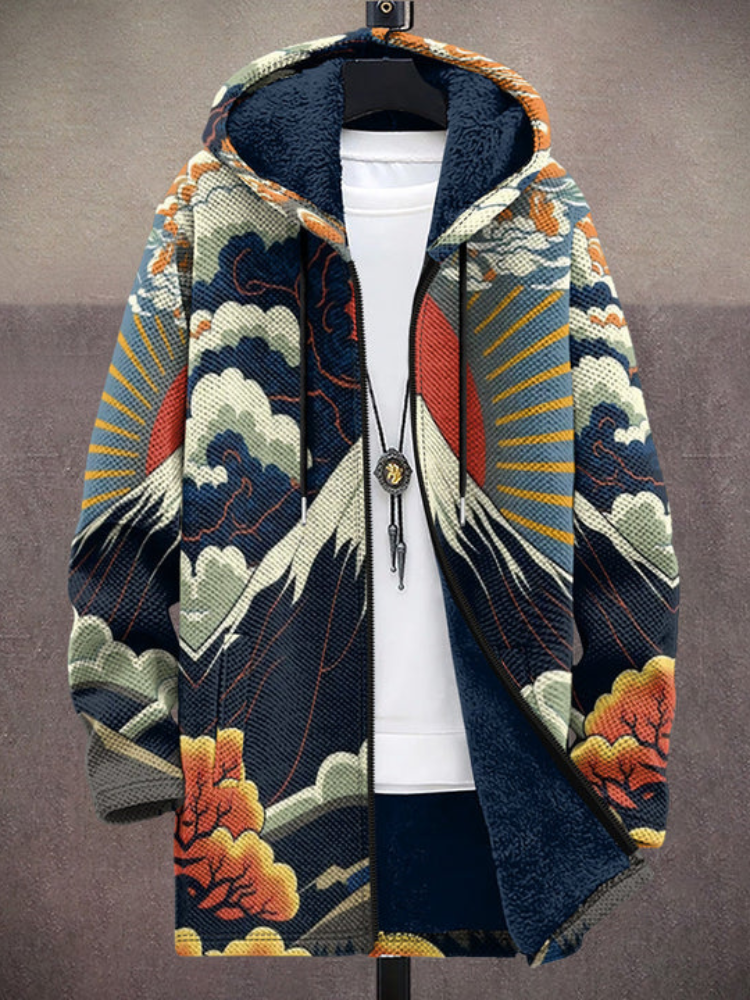 Lucy - Luxurious, artistically inspired zip-up hoodie