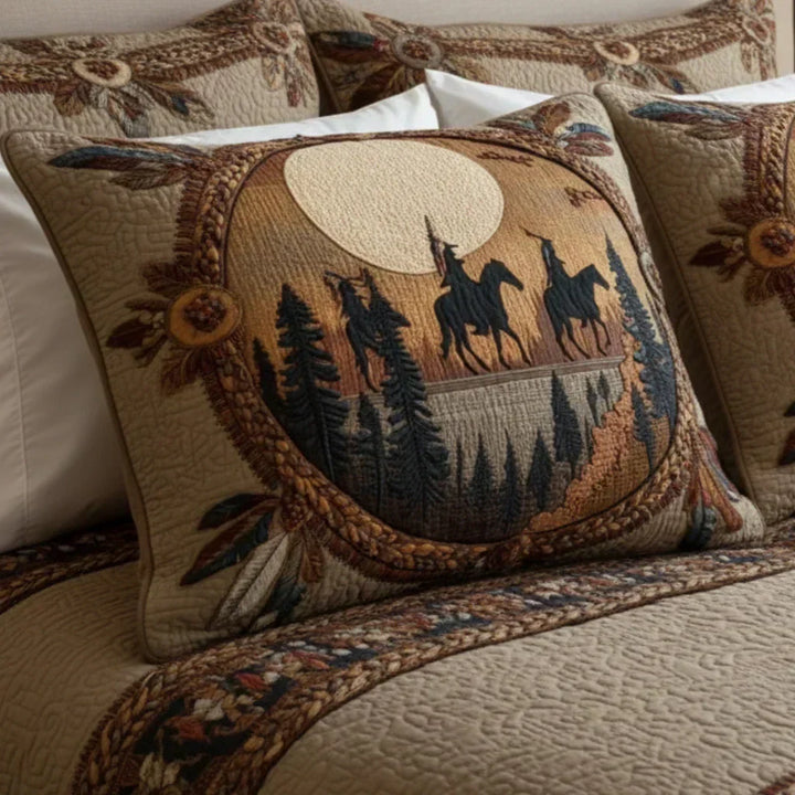 Quilted Decorative Pillowcase - Dreamcatcher
