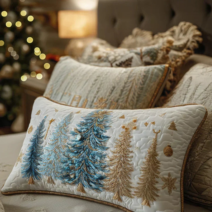 Quilted Decorative Pillowcase - Festive Forest