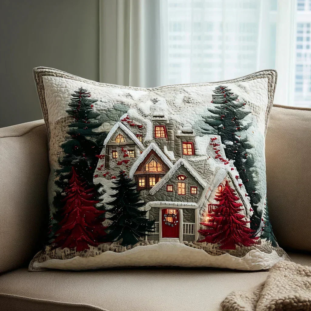 Quilted Decorative Pillowcase - Frozen Night
