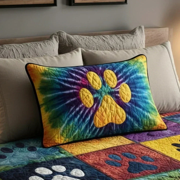 Quilted Decorative Pillowcase - Loving Paws
