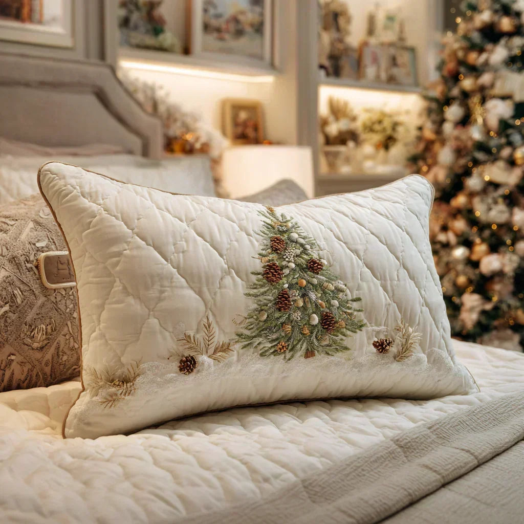 Quilted Decorative Pillowcase - Snowy Hideaway