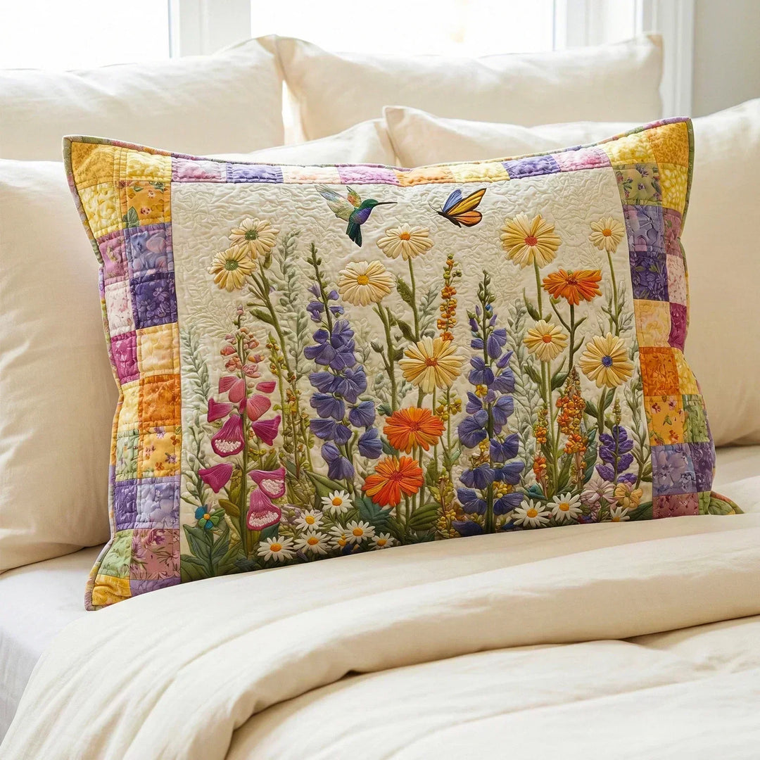 Quilted Decorative Pillowcase - Timeless Floral