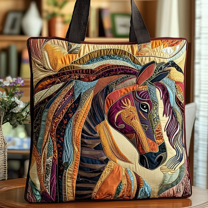 Gewatteerde tas – Paard met mozaïekpatroon