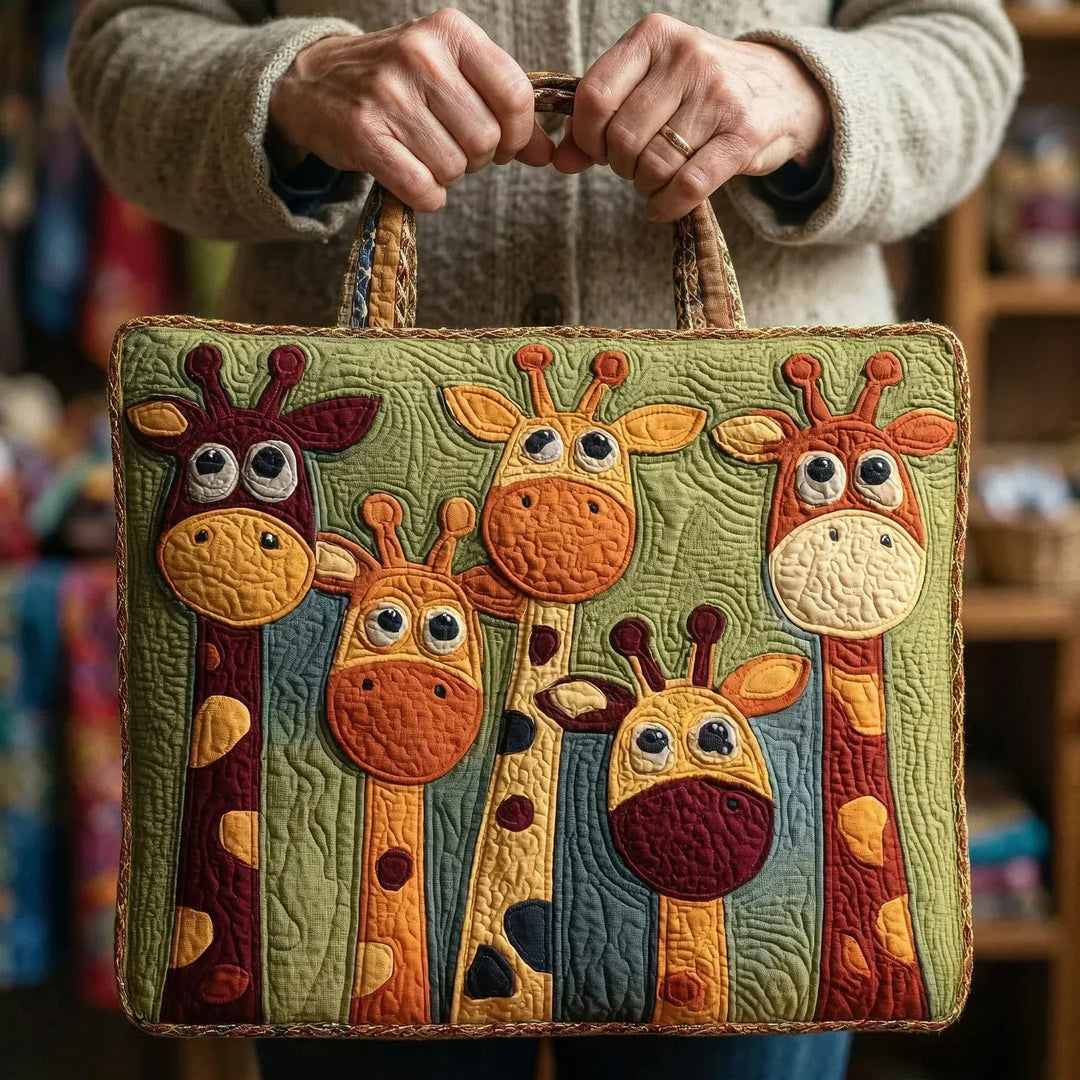 Gewatteerde tas – Vrolijke giraffen