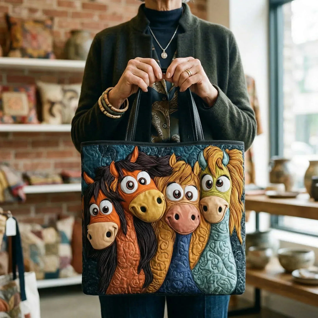 Gewatteerde tas – Vrolijke pony’s
