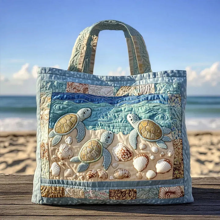 Gewatteerde tas – Zeeschildpadden aan de kust