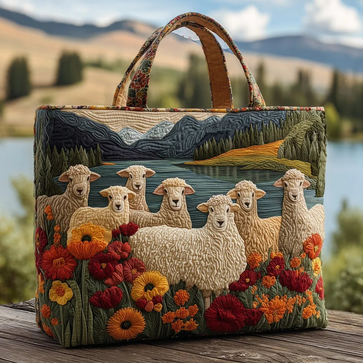 Gewatteerde tas – Schaap aan het meer