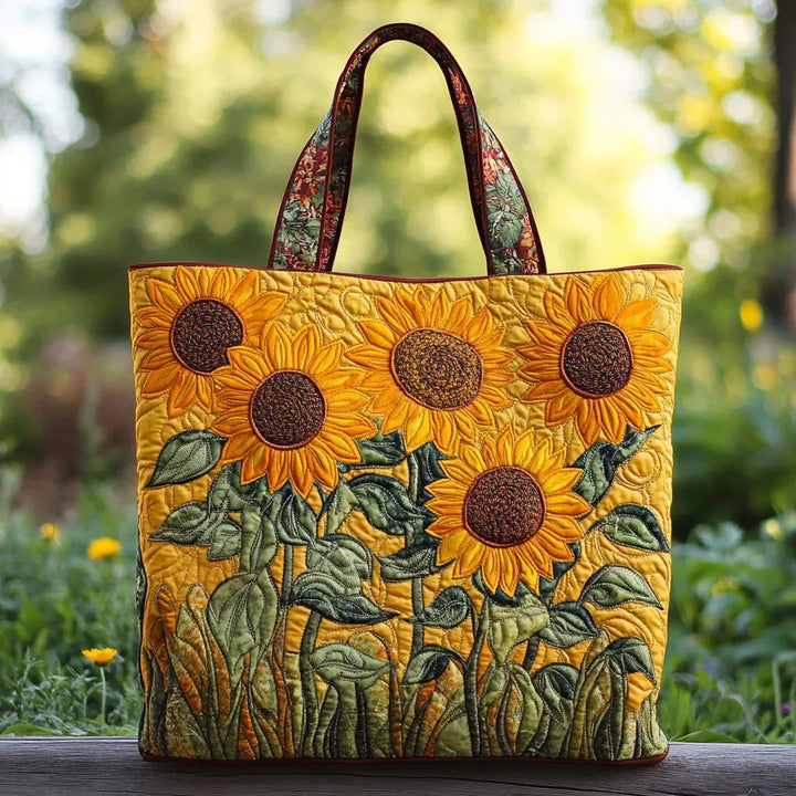 Gewatteerde tas – Zonnebloemen