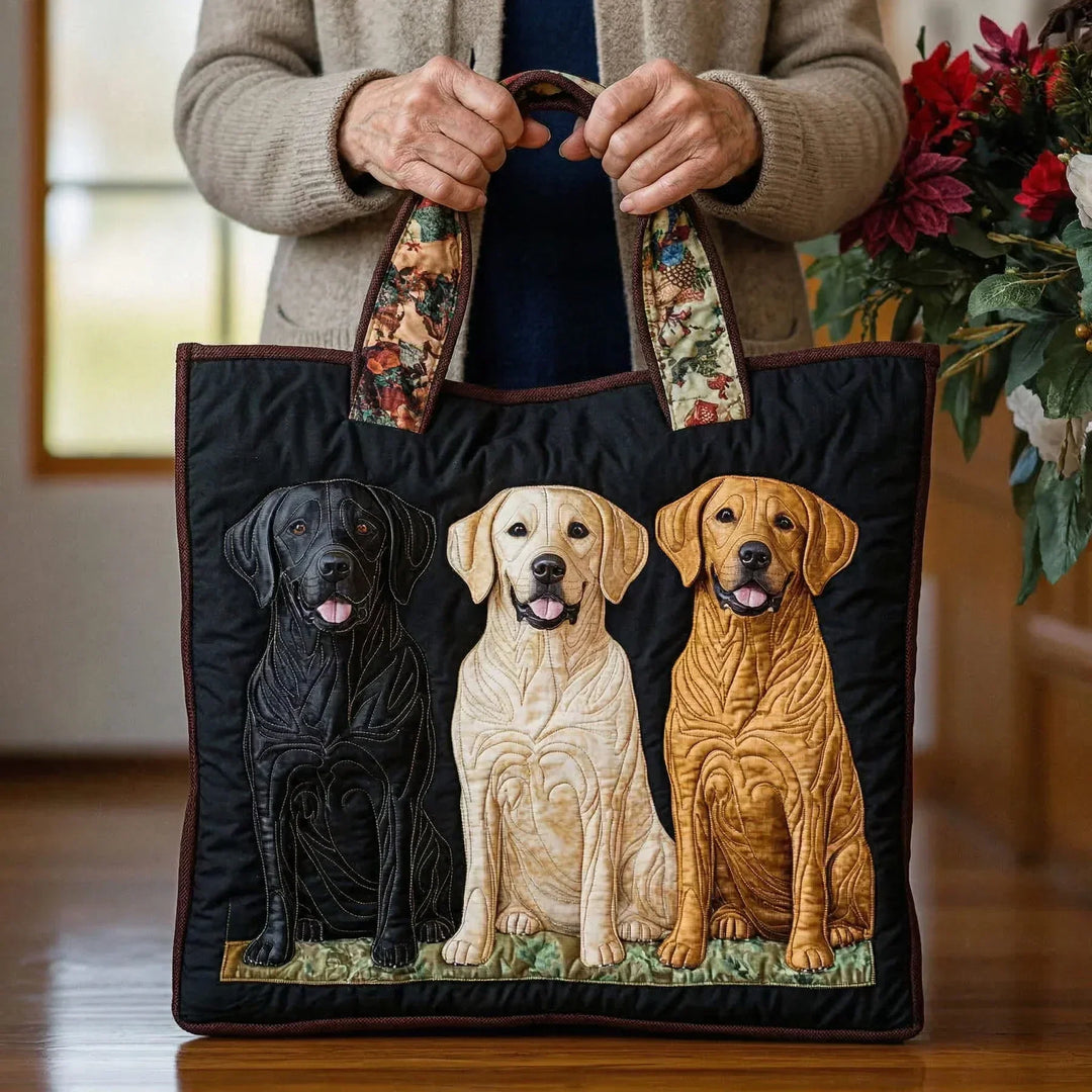 Gewatteerde tas – Drie labradors