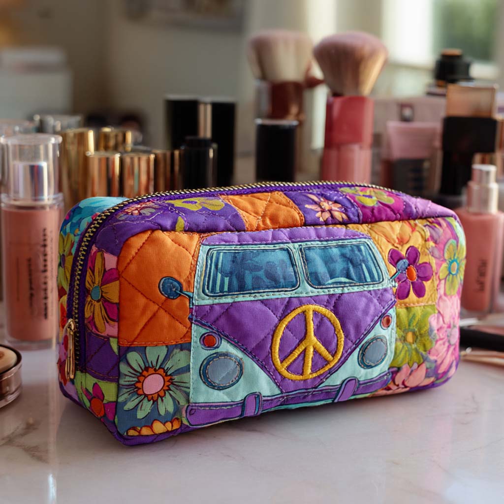 Rosemarie – Gewatteerde toilettas met vintage bloemen