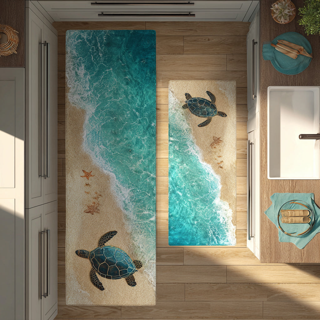 Taylor – Keukenmatten (2-delige set) – Golven op zee