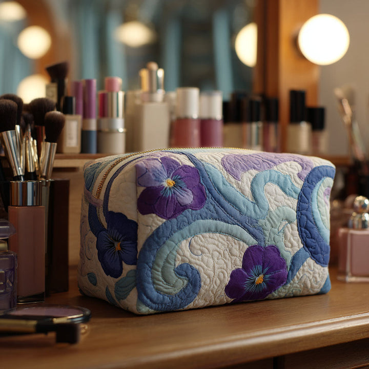 Victoria – Gewatteerde toilettas – Dieppaars