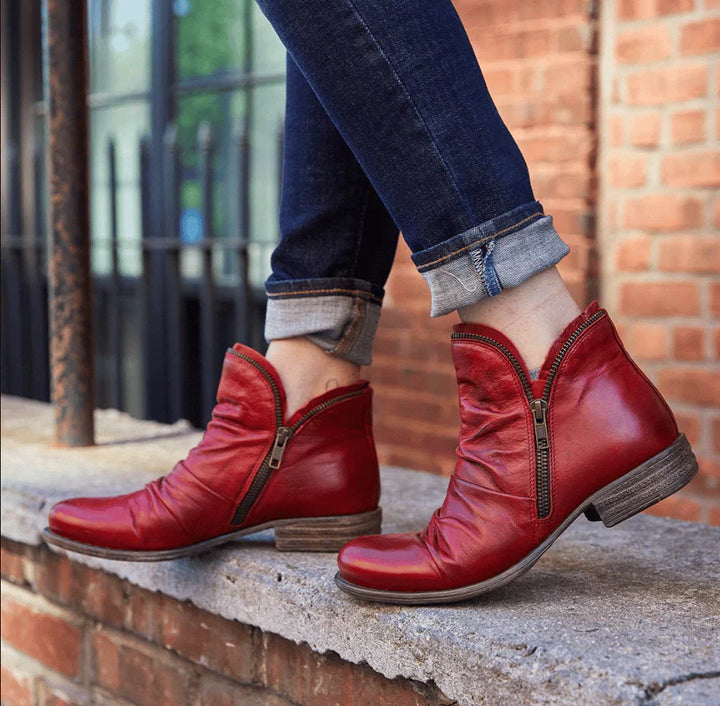 WOMEN ZIPPER WATERPROOF ANKLE-SUPPORT BOOTS 2025