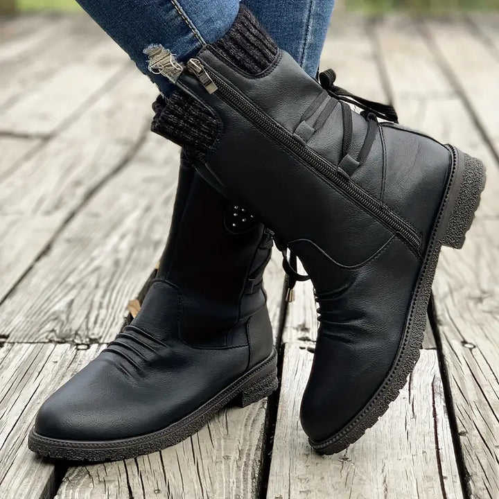 SELENE™ RETRO BLACK CHELSEA BOOTS