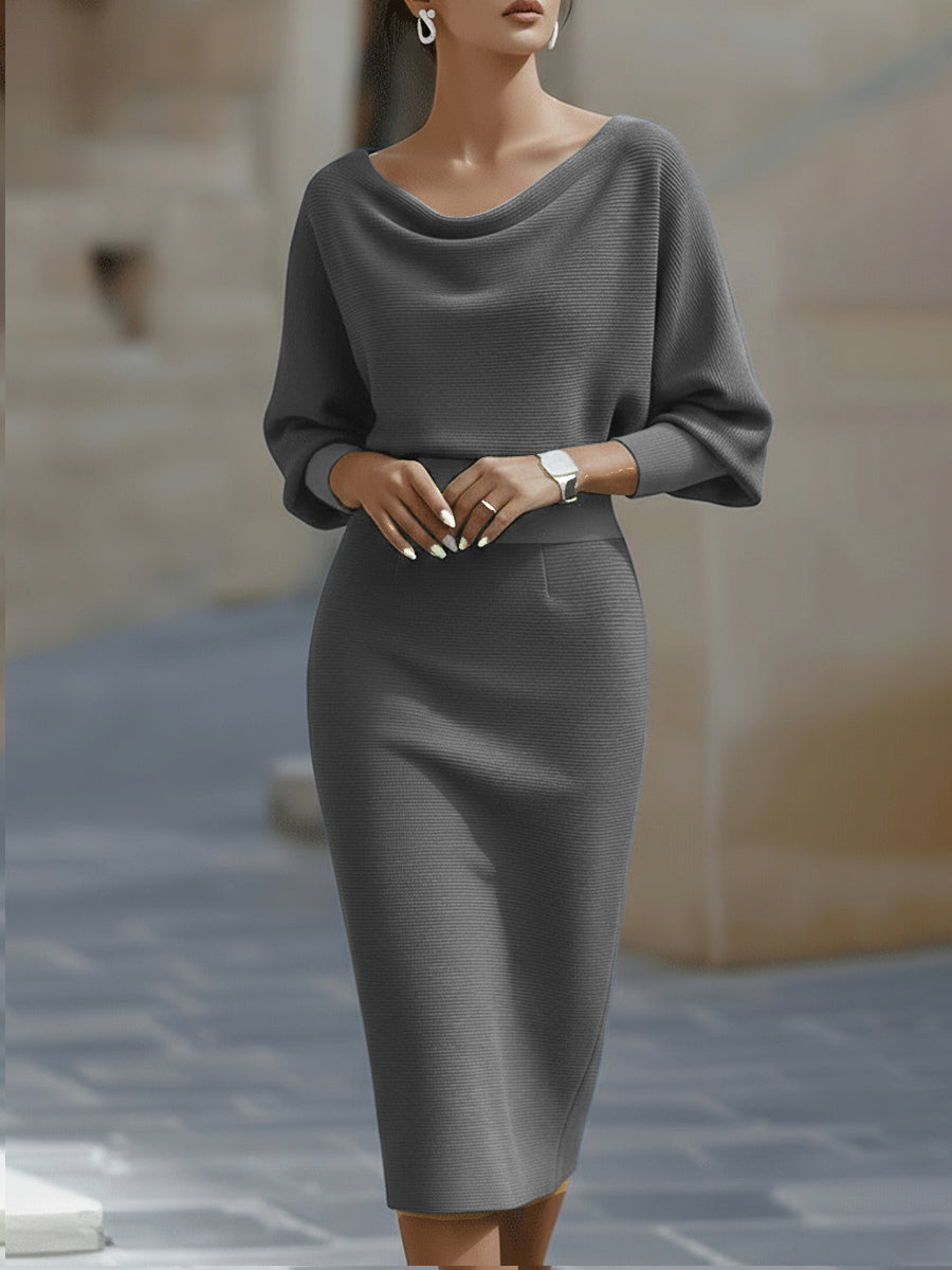 Brielle | Draped Elegant Midi Dress
