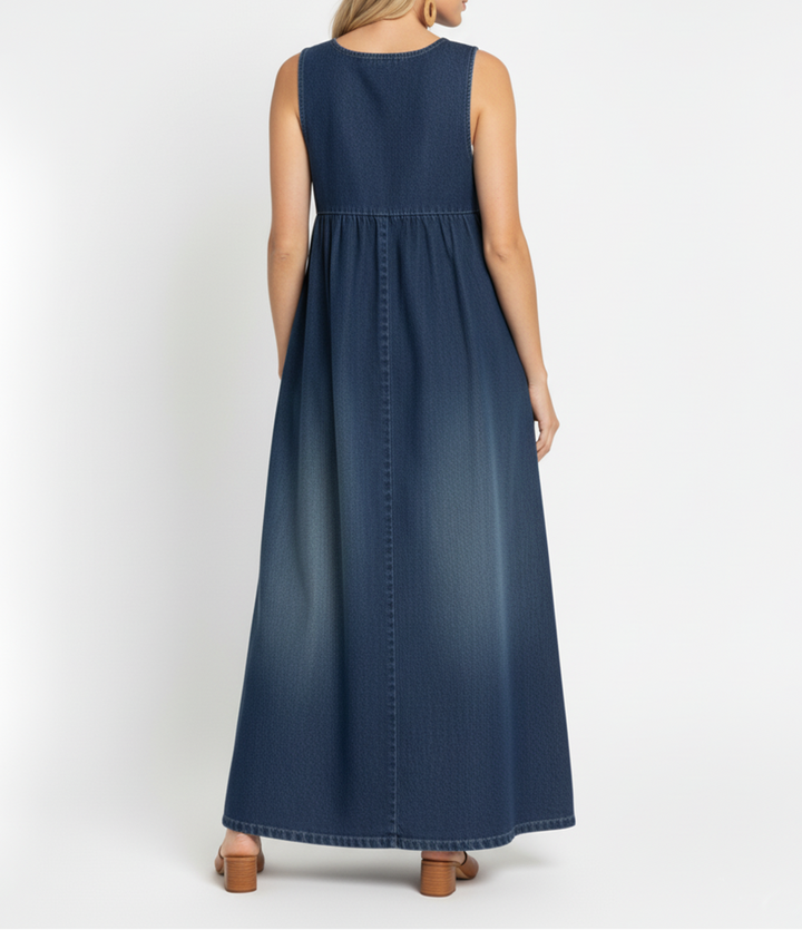 Kendra | Denim Maxi Dress