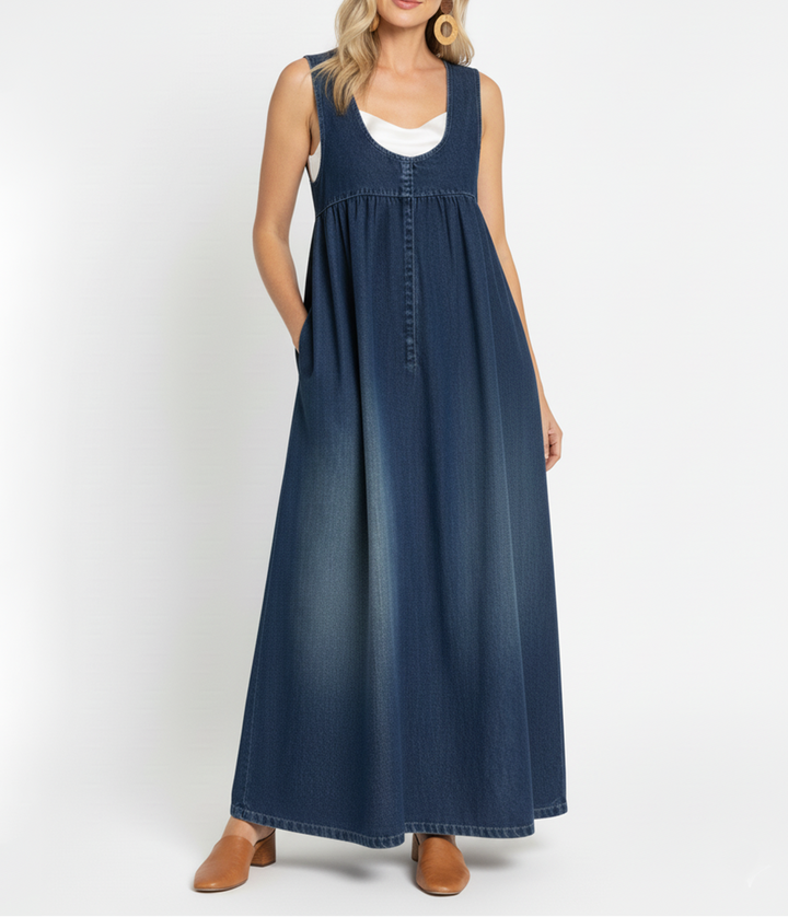 Kendra | Denim Maxi Dress
