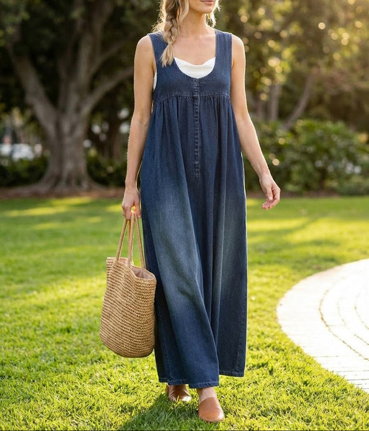 Kendra | Denim Maxi Dress